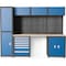 Chery Industrial Multifunctional Steel Garage Storage Cabinet W/ Doors, Sliding Drawers Blue-4-Pieces JINWB108EBL01 - alternate 1